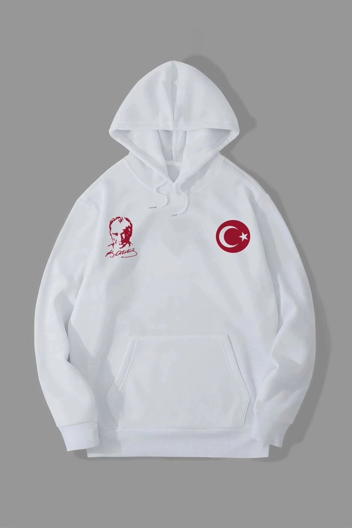 10-kasima-ozel-uc-iplik-kapsonlu-baskili-sweatshirt-beyaz-65811357-sw1200sh1800 Erkek 10 Kasıma Özel 3 İplik Kapüşonlu Baskılı SweatShirt Hoodie - Beyaz
