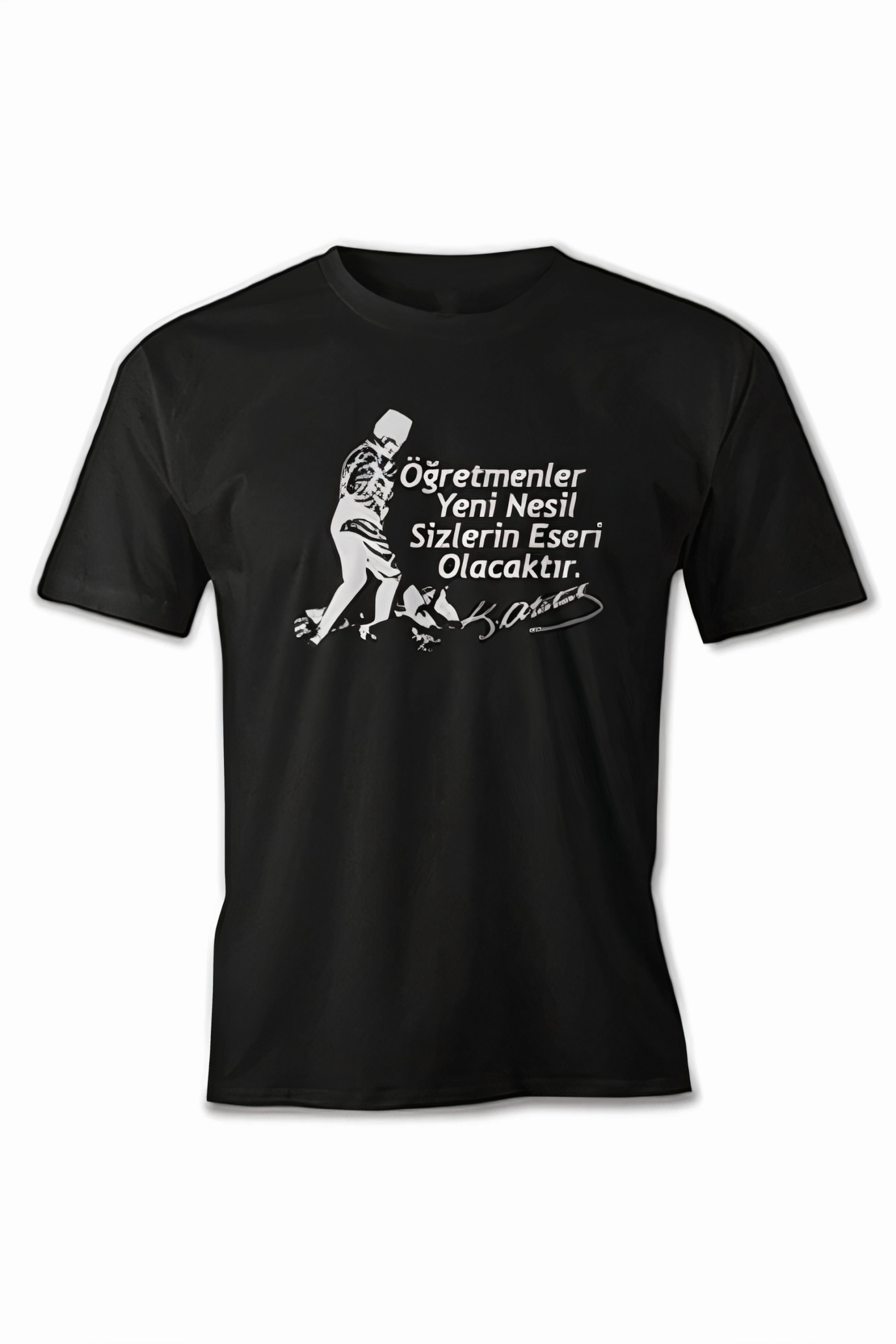 24-kasim-ogretmenler-baskili-t-shirt-siyah-53380124-sw2400sh3600 24 Kasım Öğretmenler Günü Hediye Baskılı Oversize Bisiklet Yaka T-shirt - Siyah