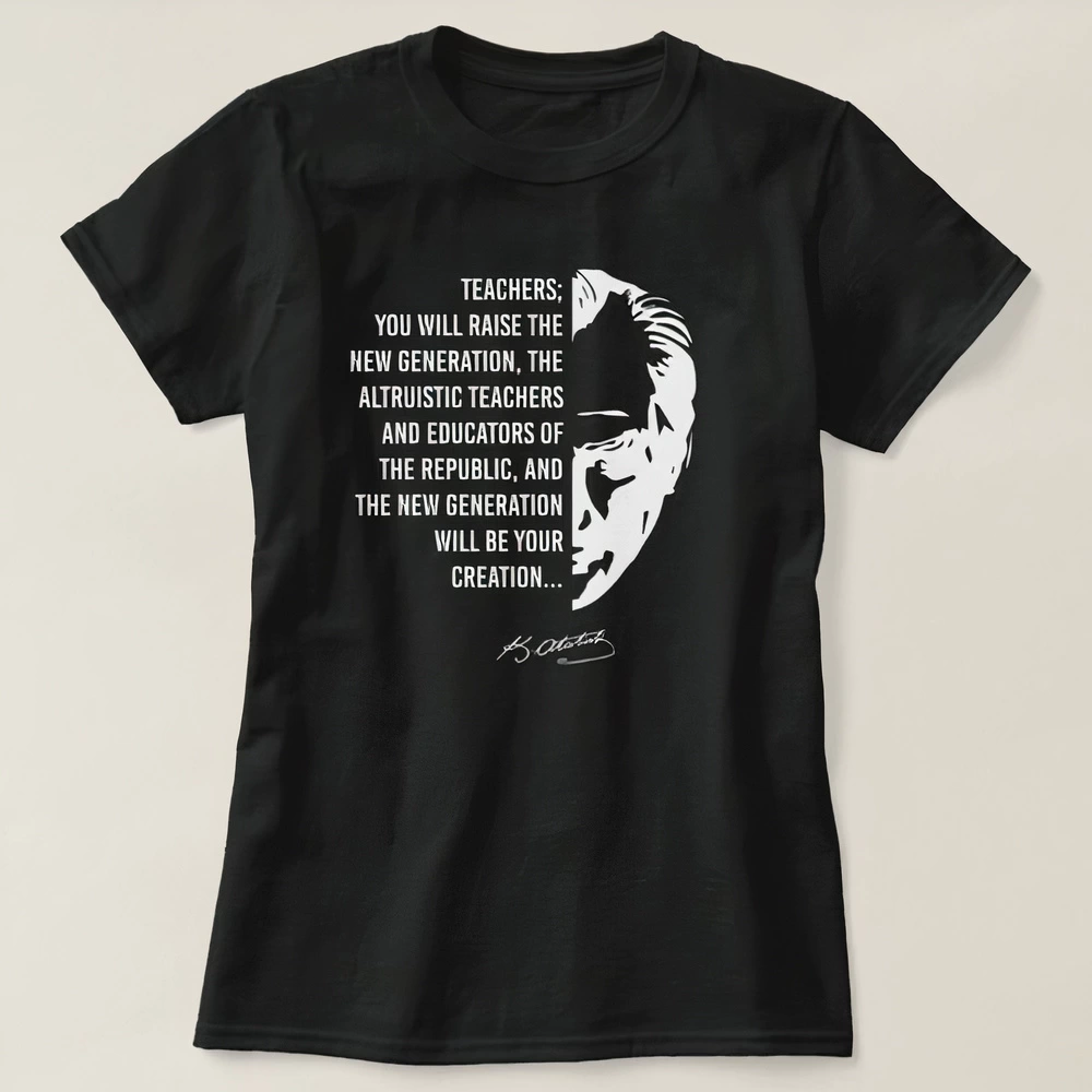 24-kasim-ogretmenler-gunu-baskili-t-shirt-siyah-26478536-sw1000sh1000 24 Kasım Öğretmenler Günü Temalı Baskılı Bisiklet Yaka T-shirt - Siyah - Görsel 2
