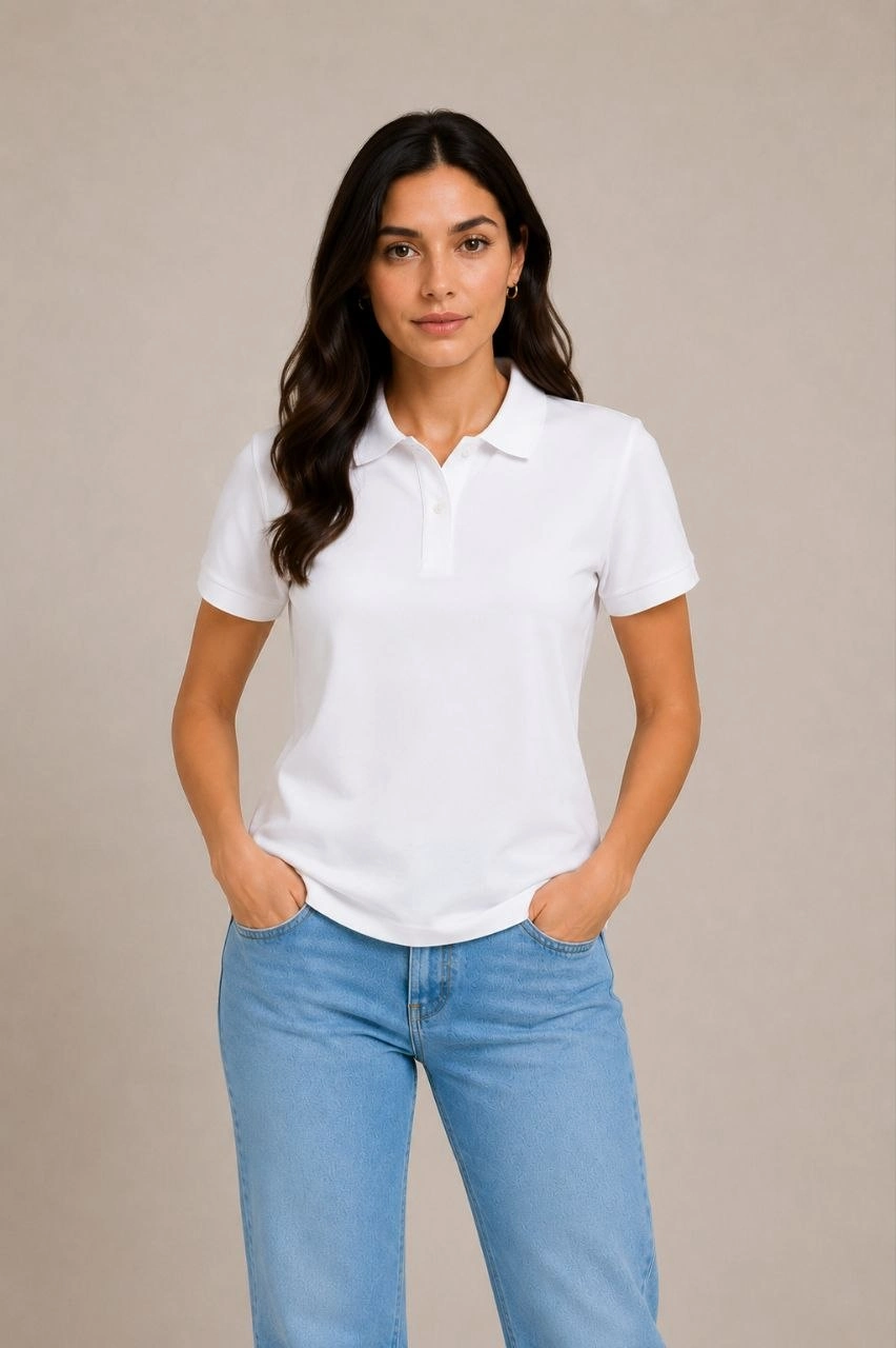 2li-kadin-polo-yaka-pike-kumas-dugmeli-basic-tisort-gunluk-rahat-kesim-beyaz-pembe-96719723-sw852sh1280 2'li Kadın Polo Yaka Pike Kumaş Düğmeli Basic Tişört Günlük Rahat Kesim - Beyaz, Pembe - Görsel 2