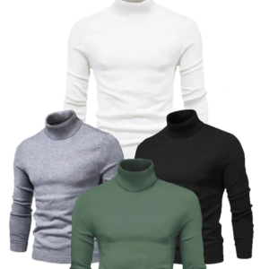 ERKEK 4 Adet Kaşkorse Boğazlı Full Likralı Fitilli Slimfir Body