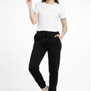 Kadın Jogger Eşofman Altı , Cepli, Paça Lastilkl ,Spor Pantolon - Siyah