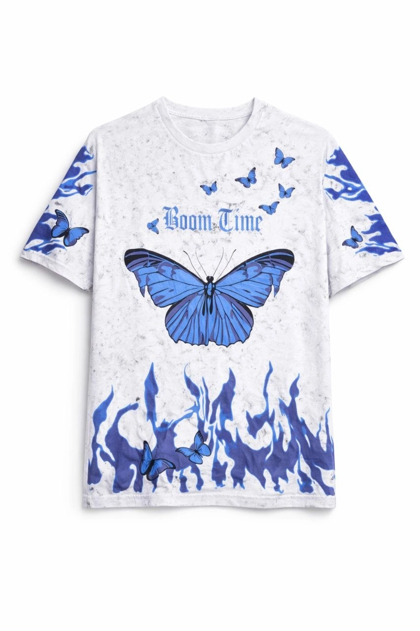 6991b2fa1ca20-12172865-sw853sh1280 Kadın Asit Yıkamalı Oversize Tişört Bisiklet Yaka Kısa Kol T-shirt - Beyaz - Görsel 2