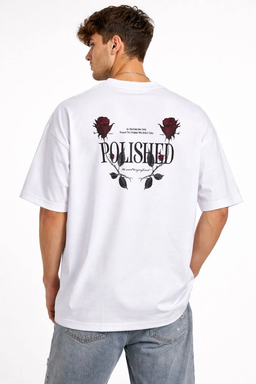 69a1a8f115182-10498894-sw853sh1280 Erkek Kısa Kol Yazlık Tişört Bisiklet Yaka Baskılı Oversize T-Shirt - Beyaz