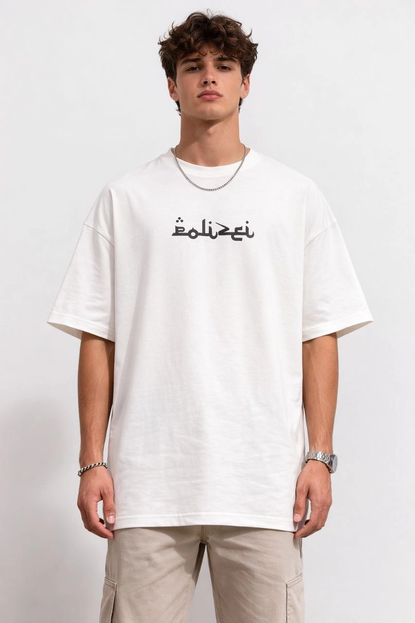 69a1a9ade6a74-62861392-sw853sh1280 Erkek Kısa Kol Yazlık Tişört Bisiklet Yaka Baskılı Oversize T-Shirt - Beyaz - Görsel 2