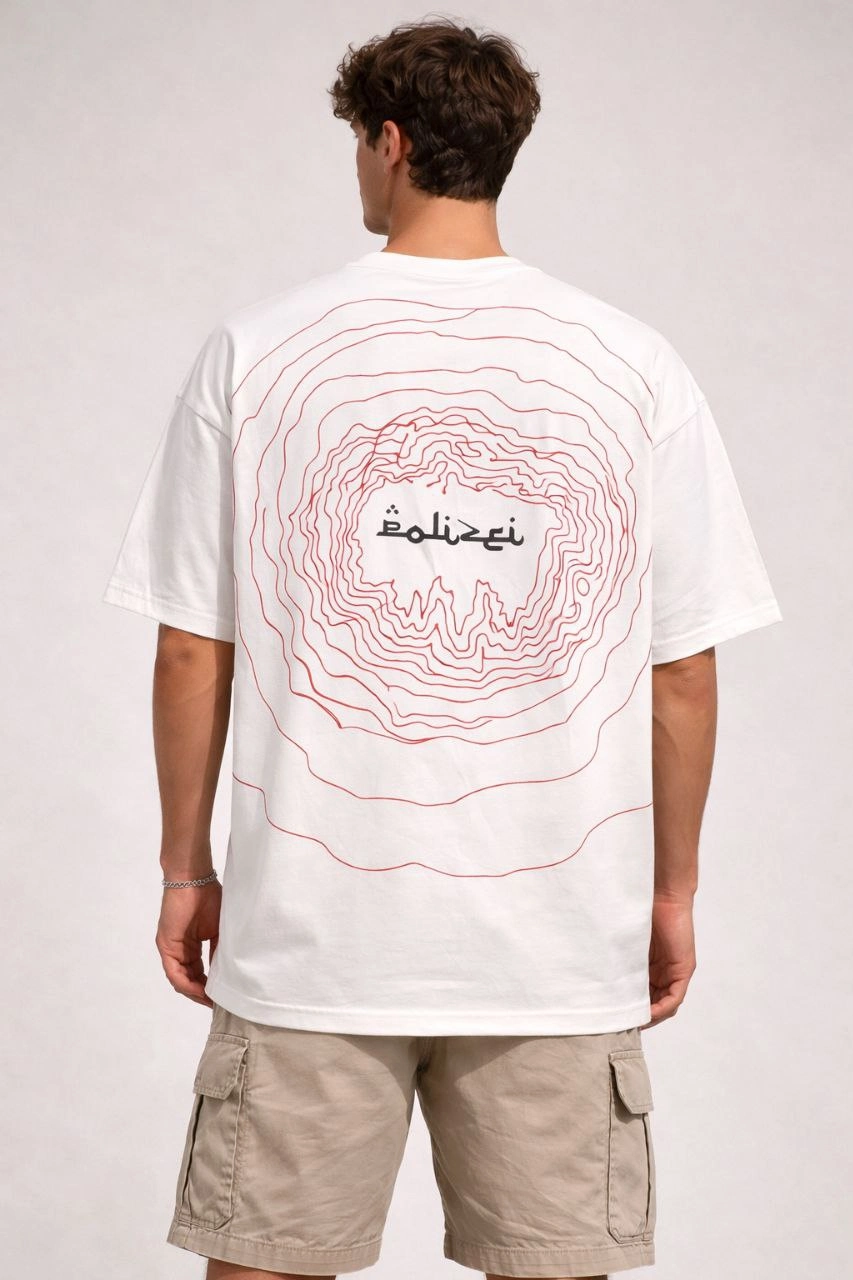 69a1a9ae20391-33901726-sw853sh1280 Erkek Kısa Kol Yazlık Tişört Bisiklet Yaka Baskılı Oversize T-Shirt - Beyaz