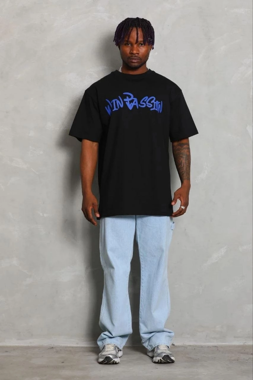 69b670804fdd4-49721561-sw853sh1280 Erkek Baskılı T-Shirt Kısa Kol Bisiklet Yaka Regular Fit Tişört - Siyah