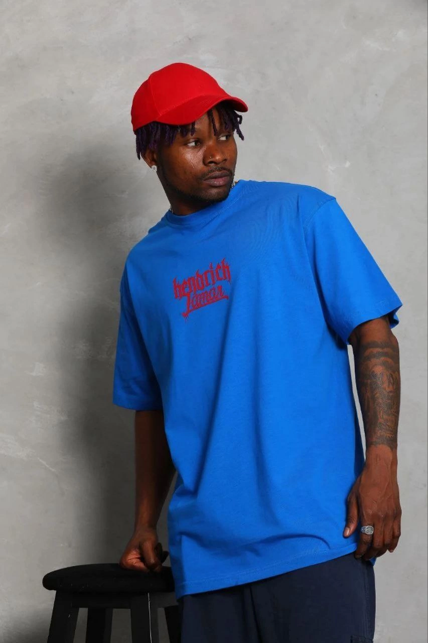 69b6736e5bc84-41544071-sw853sh1280 Erkek Baskılı T-Shirt Kısa Kol Bisiklet Yaka Regular Fit Tişört - Saks Mavisi - Görsel 2