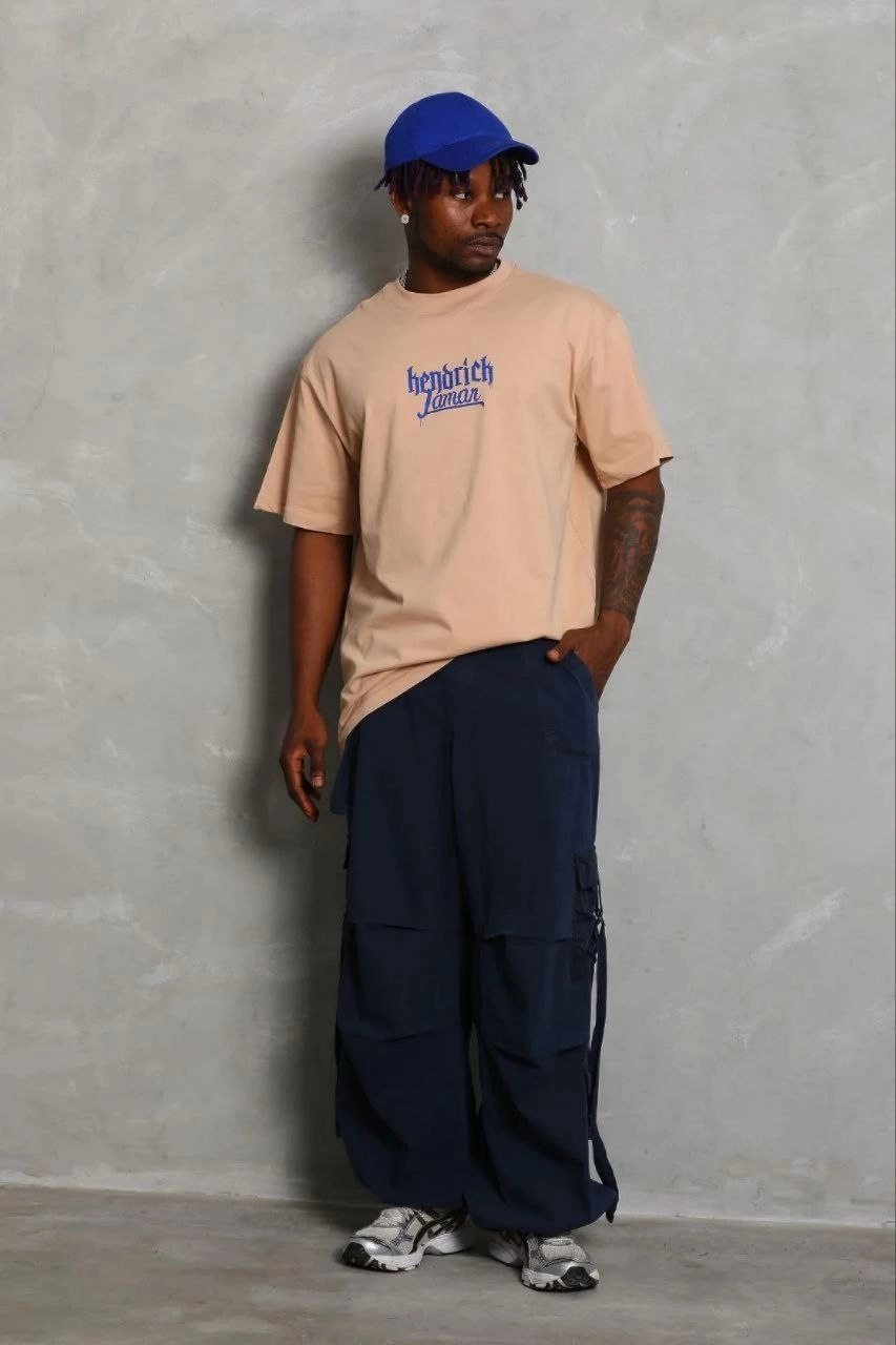 69b674d1d4168-79647378-sw853sh1280 Erkek Baskılı T-Shirt Kısa Kol Bisiklet Yaka Regular Fit Tişört - Bej - Görsel 2