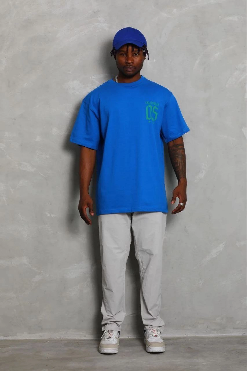 69b6775bddb0c-24980330-sw853sh1280 Erkek Baskılı T-Shirt Kısa Kol Bisiklet Yaka Regular Fit Tişört - Saks Mavisi - Görsel 2