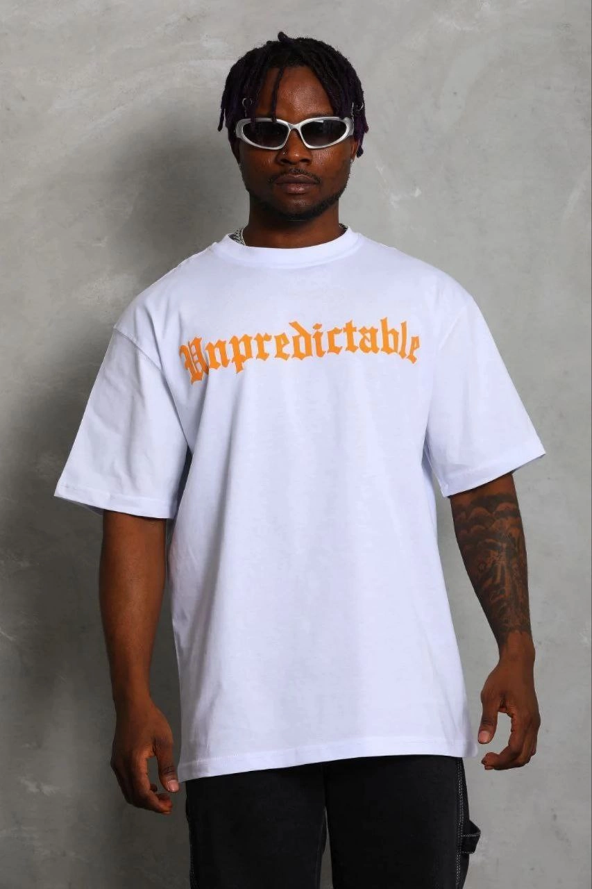 69b67d91b35e1-96097970-sw853sh1280 Erkek Baskılı T-Shirt Kısa Kol Bisiklet Yaka Regular Fit Tişört - Beyaz - Görsel 2