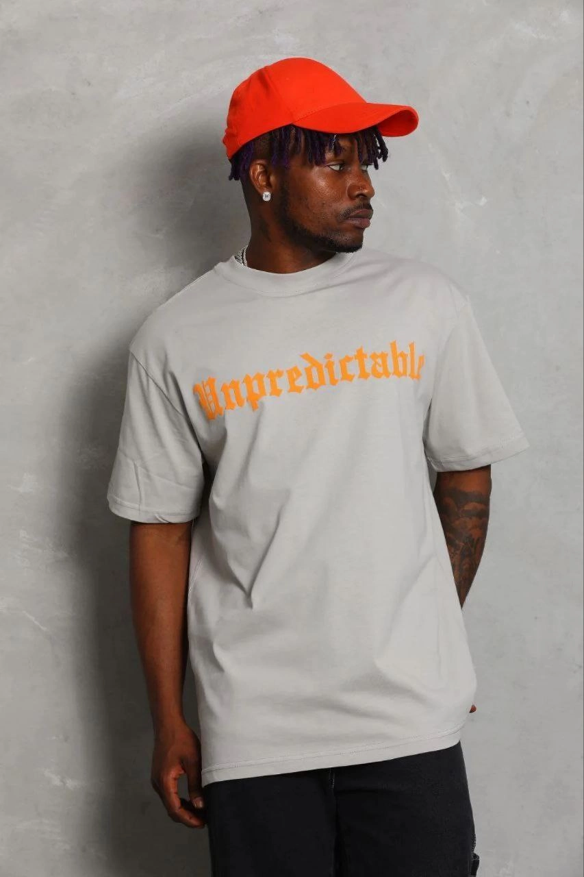 69b680289f544-60479513-sw853sh1280 Erkek Baskılı T-Shirt Kısa Kol Bisiklet Yaka Regular Fit Tişört - Gri