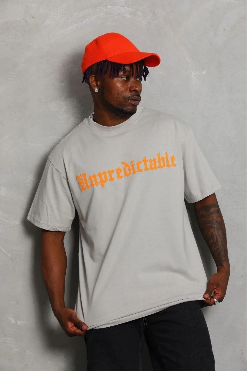 69b68028a078b-26268055-sw853sh1280 Erkek Baskılı T-Shirt Kısa Kol Bisiklet Yaka Regular Fit Tişört - Gri - Görsel 2