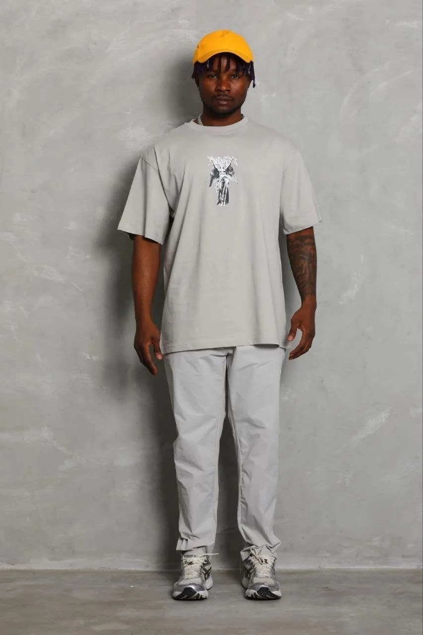 69b68353ada79-89211587-sw853sh1280 Erkek Baskılı T-Shirt Kısa Kol Bisiklet Yaka Regular Fit Tişört - Gri - Görsel 2