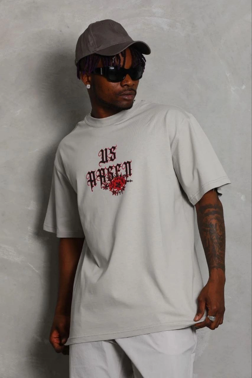 69b68760ab986-17751548-sw853sh1280 Erkek Baskılı T-Shirt Kısa Kol Bisiklet Yaka Regular Fit Tişört - Gri