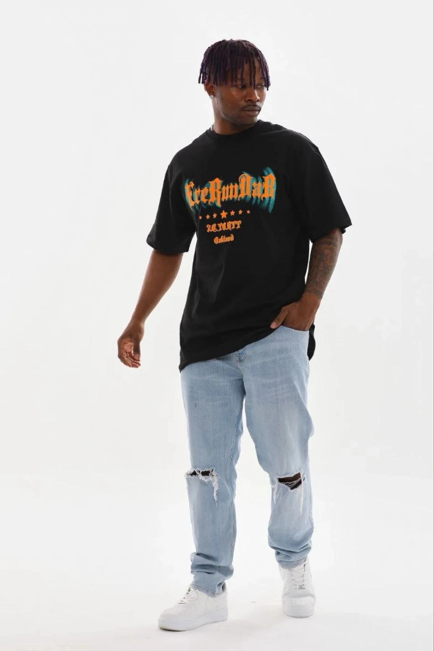 69b69468e5e67-4873738-sw853sh1280 Erkek Baskılı T-Shirt Kısa Kol Bisiklet Yaka Regular Fit Tişört - Siyah - Görsel 2