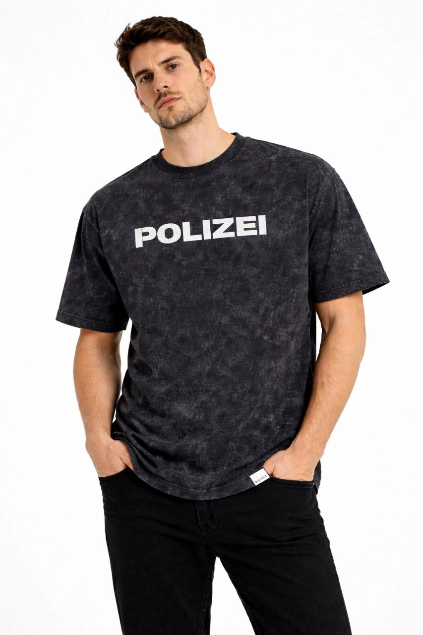 69d3de546437f-54625754-sw853sh1280 Erkek Asit Yıkamalı Baskılı Tişört Bisiklet Yaka Kısa Kollu Streetwear T-shirt - Siyah - Görsel 2