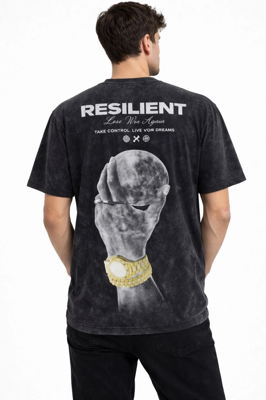 69d3de546ba36-35709168-sw853sh1280 Erkek Asit Yıkamalı Baskılı Tişört Bisiklet Yaka Kısa Kollu Streetwear T-shirt - Siyah