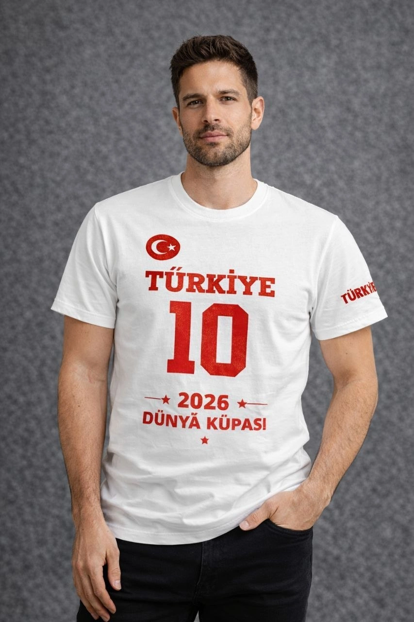 69d3e017602b3-30864477-sw853sh1280 Erkek TÜRKİYE Baskılı Tişört 2026 Dünya Kupası Taraftar Forma T-Shirt - Beyaz