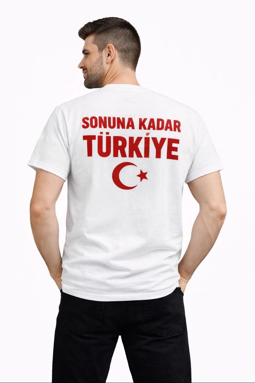 69d3e2e339b37-56208384-sw852sh1280 Erkek TÜRKİYE Ay Yıldız Baskılı Taraftar Forma T-Shirt - Beyaz