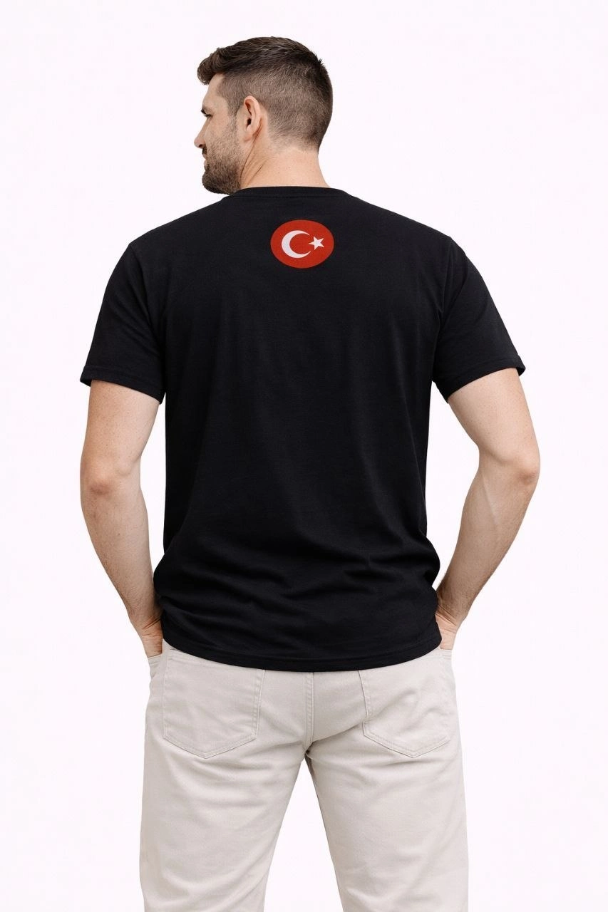 69d3e79a1fb53-19037871-sw853sh1280 Erkek TÜRKİYE Baskılı Tişört Ay Yıldız 2026 Dünya Kupası Taraftar Forma T-Shirt - Siyah - Görsel 2