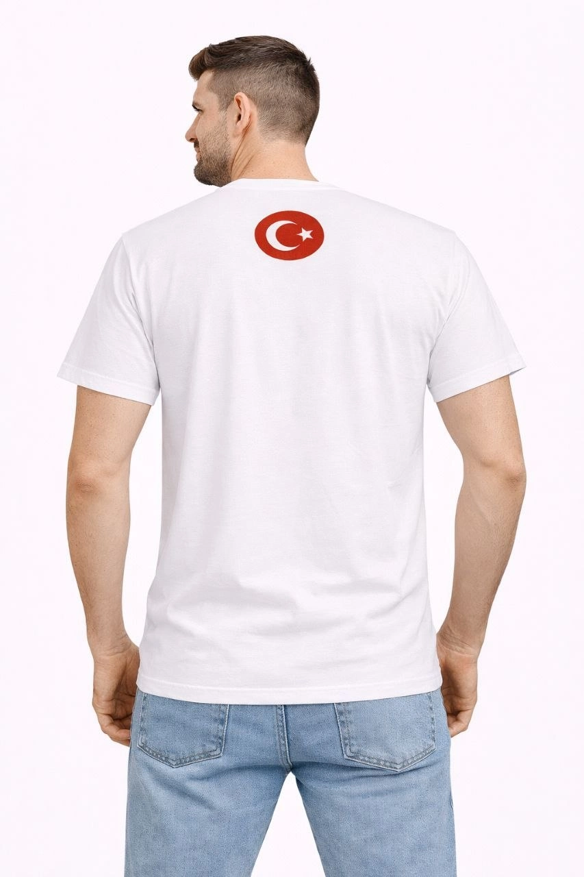 69d3eab7ce88a-70546591-sw853sh1280 Erkek TÜRKİYE Baskılı Tişört Ay Yıldız 2026 Dünya Kupası Taraftar Forma T-Shirt - Beyaz - Görsel 2