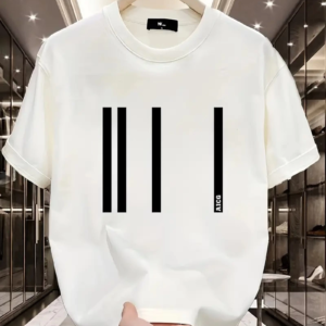 Kadın Kısa Kol Yazlık Tişört Bisiklet Yaka Baskılı Oversize T-Shirt - Beyaz