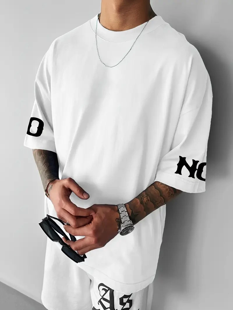 baskili-oversize-bisiklet-yaka-t-shirt-beyaz-62305441-sw800sh1066 ERKEK T-Shirt No Risk No Story Baskılı Bisiklet Yaka Tişört - Beyaz - Görsel 2