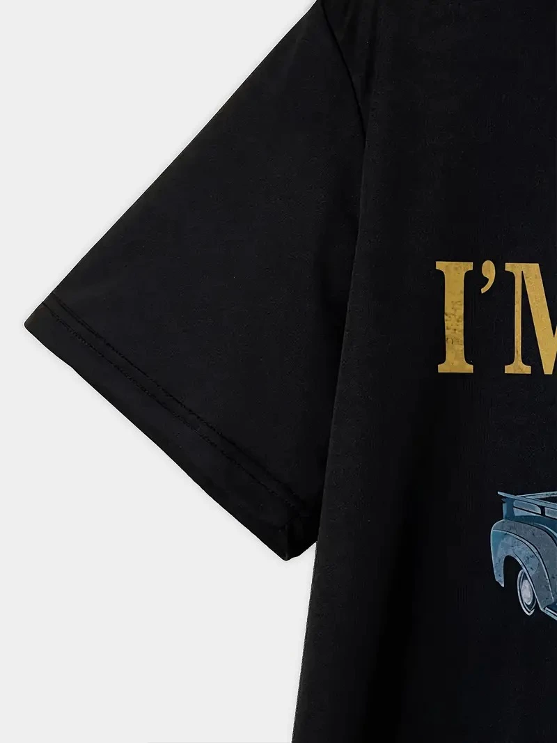 baskili-oversize-bisiklet-yaka-t-shirt-siyah-16438898-sw800sh1067 Erkek Tişört Araba Baskılı Kısa kol t-shirt - Siyah - Görsel 2