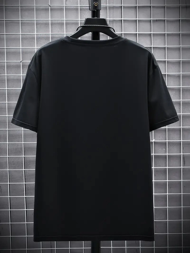 baskili-oversize-bisiklet-yaka-t-shirt-siyah-3144111-sw800sh1066 Erkek Tişört FUTRE Baskılı Kısa Kol Bisiklet Yaka T-shirt - Siyah - Görsel 2