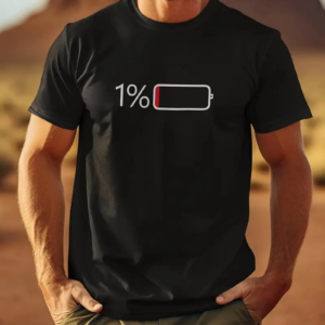 Erkek Sarj %1 Baskılı T-Shirt Kısa Kol Bisiklet Yaka Regular Fit Tişört - - Siyah