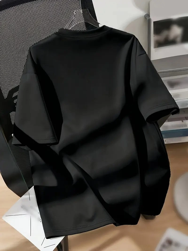 baskili-oversize-bisiklet-yaka-t-shirt-siyah-71347829-sw800sh1067 Kadın Kısa Kol Yazlık Tişört Bisiklet Yaka Spider Baskılı T-Shirt - Siyah - Görsel 2