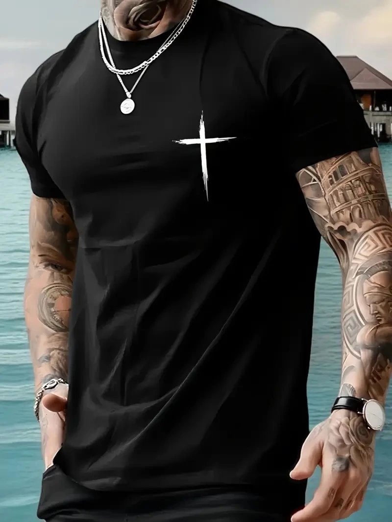baskili-oversize-bisiklet-yaka-t-shirt-siyah-77601830-sw800sh1067 Erkek Kısa Kol Yazlık Tişört Bisiklet Yaka Baskılı Oversize T-Shirt - Siyah