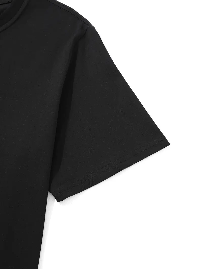 baskili-oversize-bisiklet-yaka-t-shirt-siyah-88162981-sw800sh1067 Erkek Kısa Kol Yazlık Tişört Bisiklet Yaka Palmiye Baskılı T-Shirt - Siyah - Görsel 2