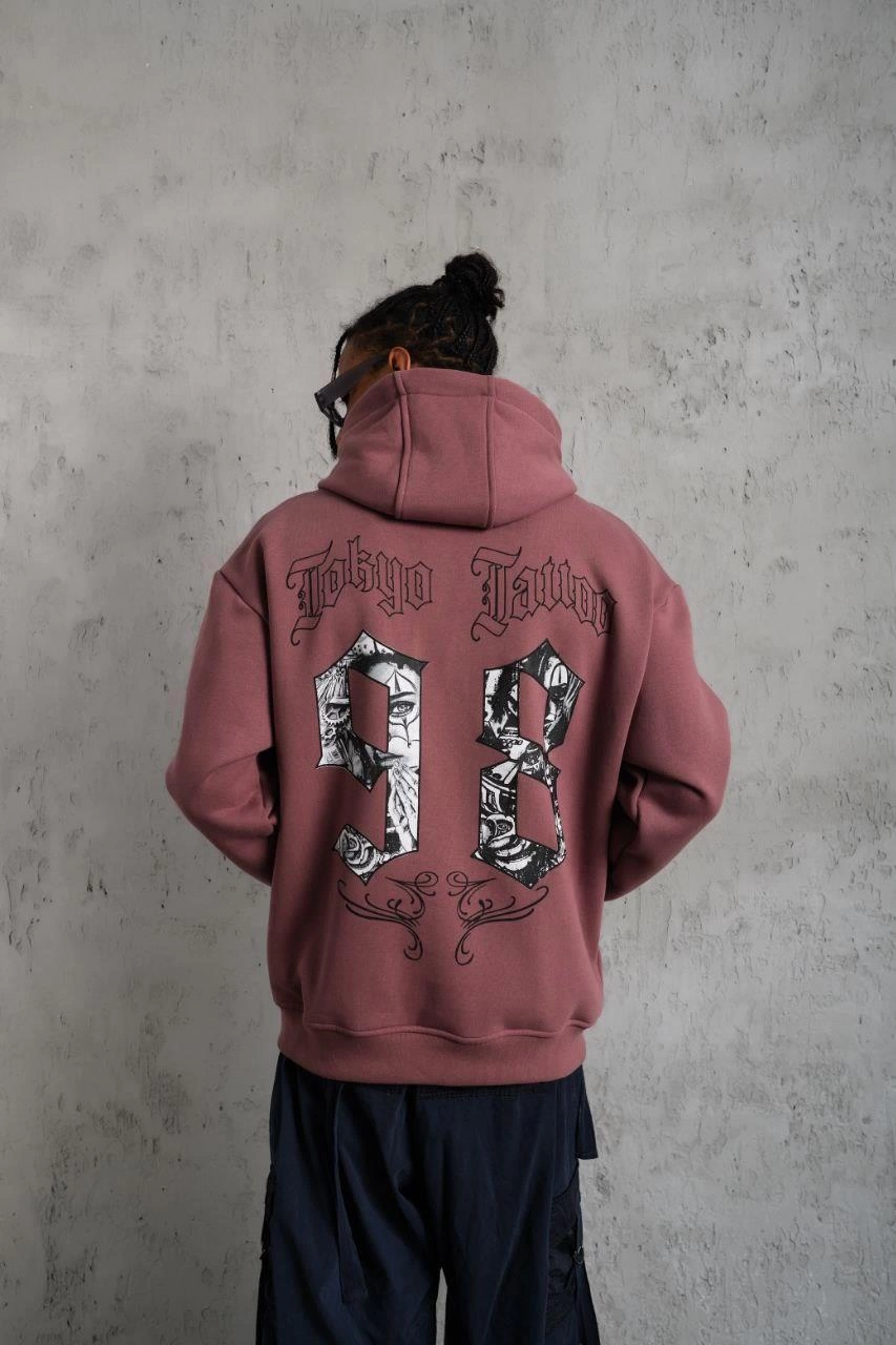 erkek-98-baskili-kapsonlu-sweat-gul-kurusu-177422722-sw853sh1280 Erkek 3 İplik Pamuklu Kapüşonlu Baskılı Cepli Sweatshirt Hoodie - Gül Kurusu