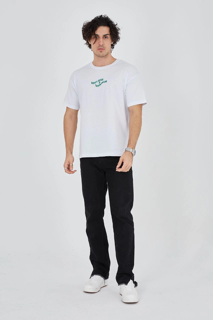 erkek-baskili-24-1-penye-t-shirt-beyaz-57386474-sw853sh1280 Erkek Baskılı T-Shirt Kısa Kol Bisiklet Yaka Regular Fit Rahat Kalıp Günlük Tişört - Beyaz