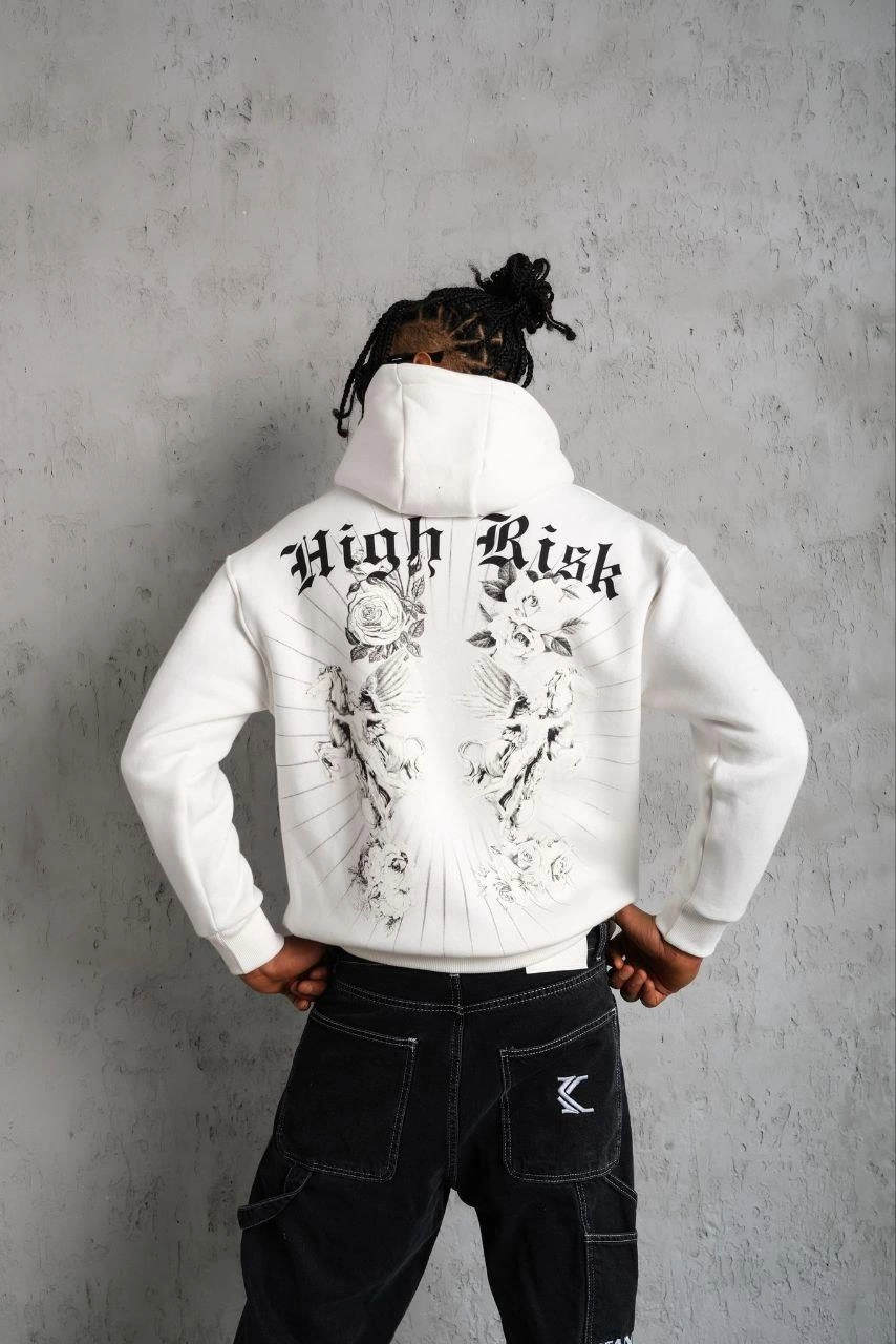 erkek-baskili-kapsonlu-sweat-beyaz-213942450-sw854sh1280 Erkek 3 İplik Pamuklu Kapüşonlu Baskılı Cepli Oversize Sweatshirt Hoodie - Beyaz - Görsel 2