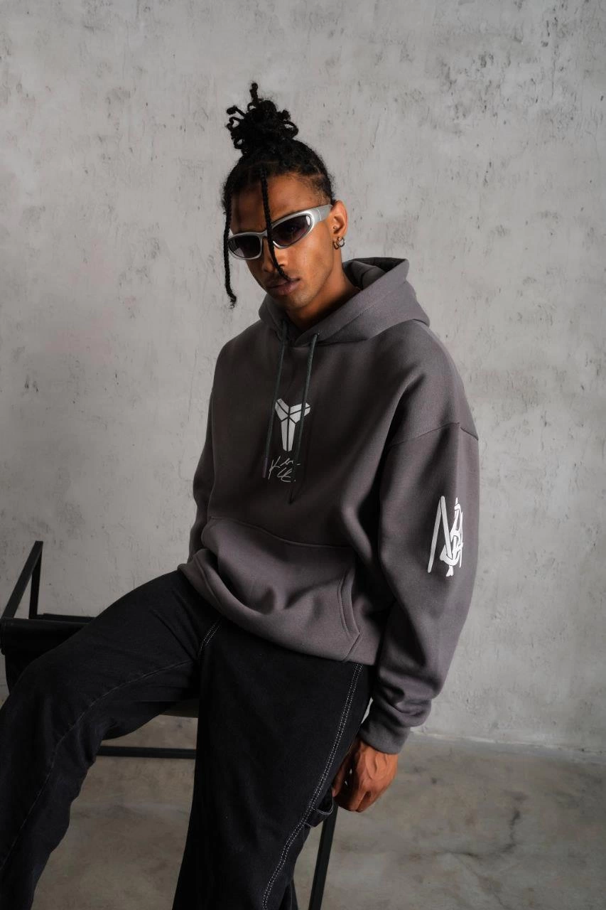 erkek-baskili-kapusonlu-sweat-gri-232273851-sw853sh1280 Erkek Baskılı Kapüşonlu 3 iplik pamuklu Hoodie Sweatshirt - Gri - Görsel 2