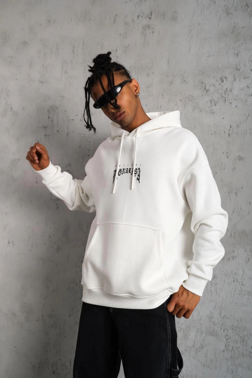 erkek-baskili-kapusonlu-ve-kanguru-cepli-sweat-beyaz-220943064-sw853sh1280 Erkek Baskılı Kapüşonlu ve Kanguru Cepli Sweatshirt hoodie - Beyaz - Image 2
