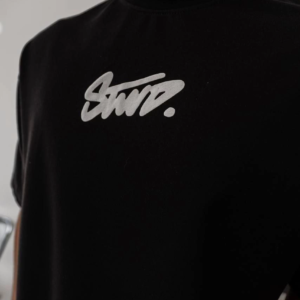 Erkek Kısa Kol Yazlık Tişört Bisiklet Yaka Baskılı Oversize T-Shirt - Siyah