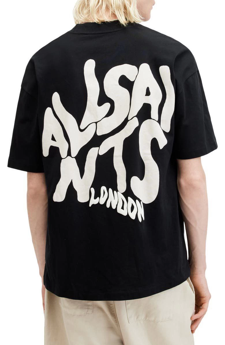 erkek-baskili-oversize-t-shirt-siyah-80203515-sw780sh1196 Erkek Tişört Baskılı Oversize Kısa kol T-shirt - Siyah - Image 2