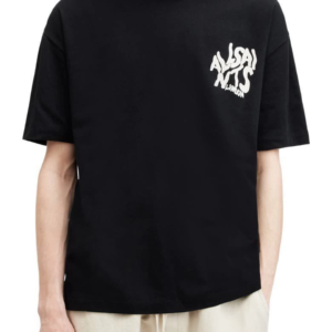 Erkek Tişört Baskılı Oversize Kısa kol T-shirt - Siyah