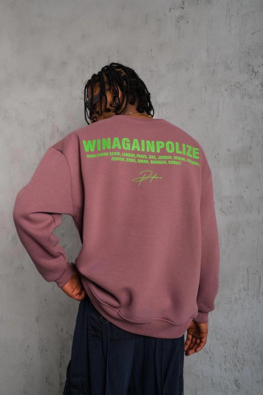erkek-baskili-sweat-gul-kurusu-123587339-sw853sh1280 Erkek Bisiklet Yaka Baskılı 3 iplik pamuklu Sweatshirt - Gül Kurusu