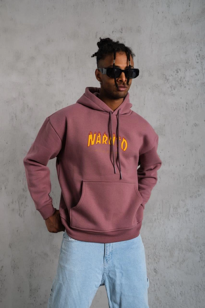 erkek-baskili-sweat-kapusonlu-gul-kurusu-132576310-sw853sh1280 Erkek 3 İplik Pamuklu Kapüşonlu Baskılı Cepli Oversize Sweatshirt Hoodie - Gül Kurusu