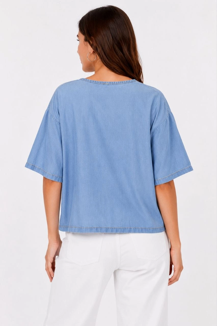 erkek-baskili-t-shirt-kisa-kol-bisiklet-yaka-rahat-kalip-tisort-mavi-44745512-sw852sh1280 Erkek Baskılı T-Shirt Kısa Kol Bisiklet Yaka Rahat Kalıp Tişört - Mavi - Görsel 2
