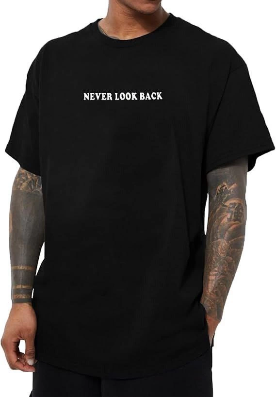 erkek-bisiklet-yaka-kisa-kol-baskili-t-shirt-siyah-37425366-sw569sh818 Erkek Baskılı T-Shirt Kısa Kol Bisiklet Yaka Regular Fit Rahat Kalıp Tişört - Siyah - Görsel 2