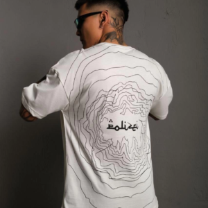 Erkek Kısa Kol Yazlık Tişört Bisiklet Yaka Baskılı Oversize T-Shirt - Beyaz