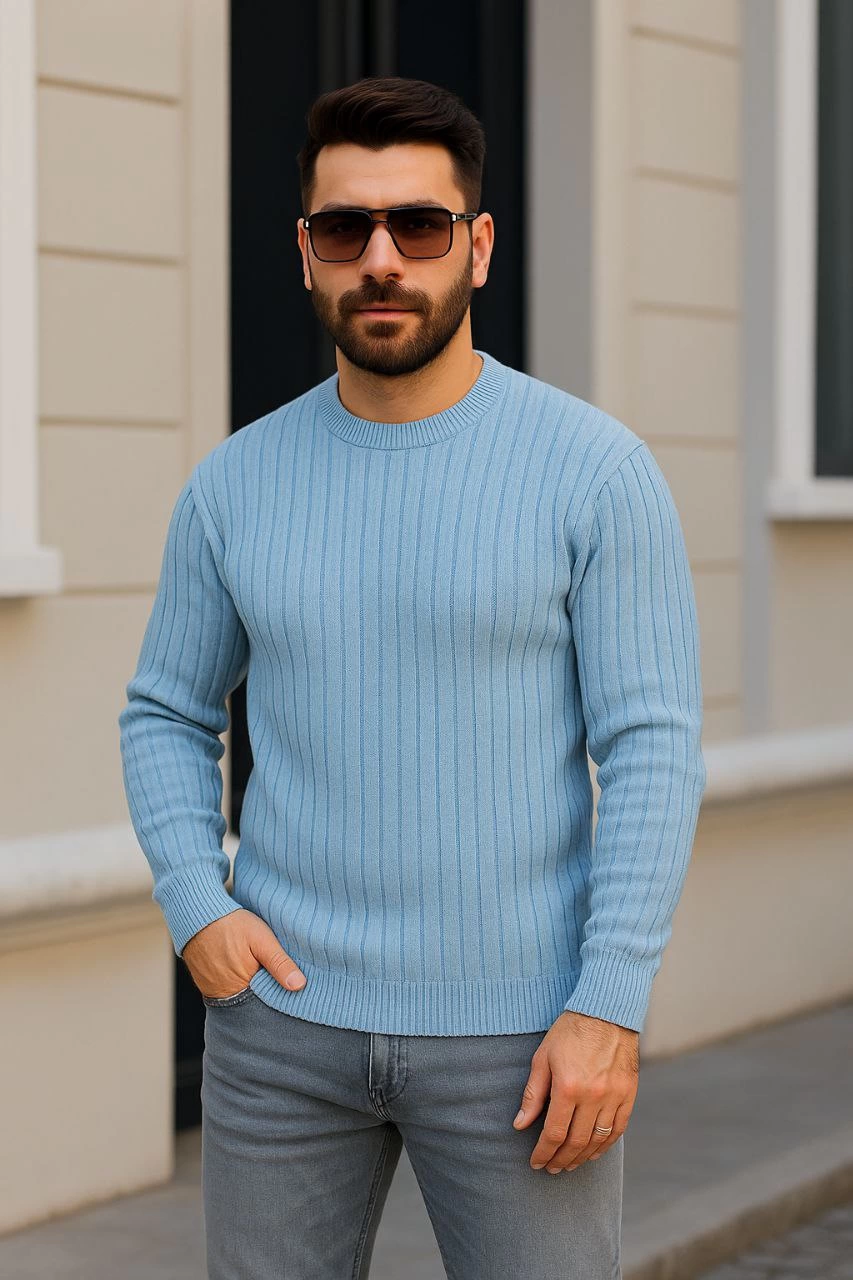 erkek-bisiklet-yuvarlak-yaka-triko-kazak-pamuklu-kalin-fitilli-dokuma-regular-fit-uzun-kollu-kislik-model-bebe-mavisi-20153734-sw853sh1280 Erkek Bisiklet Yaka Triko Kazak Pamuklu Kalın Fitilli Dokuma - Bebe Mavisi - Görsel 2