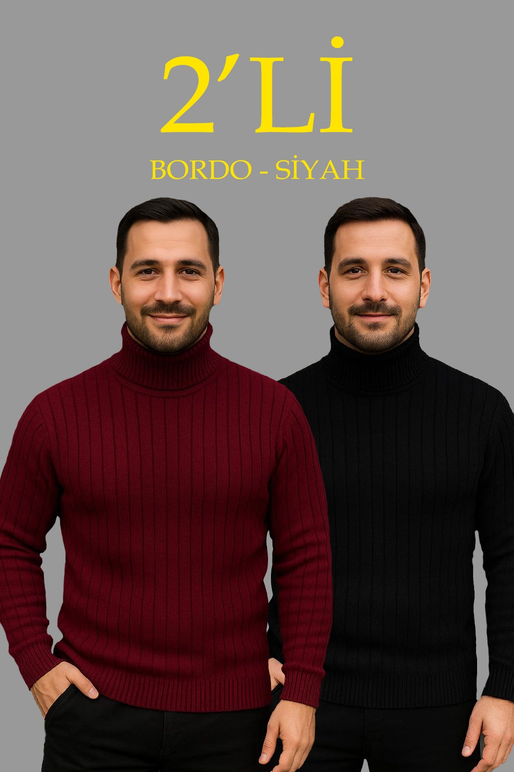 erkek-fitilli-triko-kazak-2-li-set-bordo-siyah-regular-balikci-yaka-tam-bogazli-triko-seti-modeli-kazak-5970224-sw1030sh1545 Erkek Fitilli Kazak Tam Boğazlı Balıkçı Yaka Triko 2'li Set Bordo-Siyah