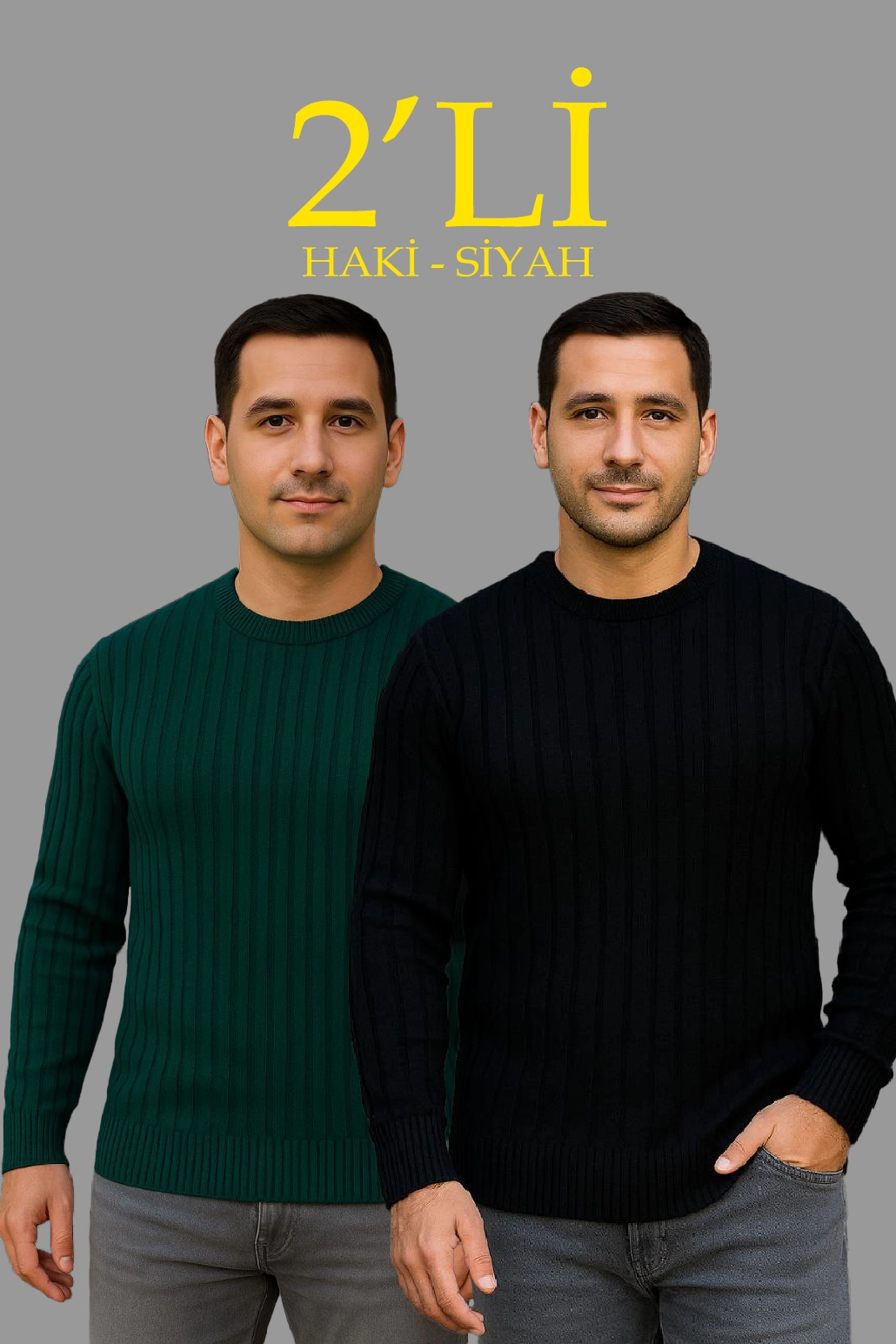 erkek-fitilli-triko-kazak-2li-set-siyah-haki-kalin-dokuma-pamuklu-regular-fit-bisiklet-yaka-uzun-kollu-rahat-kislik-kazak-kombini-87791295-sw1030sh1545 Erkek Fitilli Triko Kazak 2’li Set Siyah Haki Kalın Dokuma Pamuklu Regular Fit Bisiklet